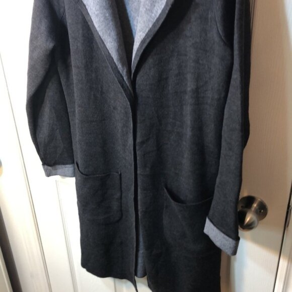 Catherine Malandrino Long Duster Cardigan Size Small Polyester Wool Blend - Picture 3 of 11